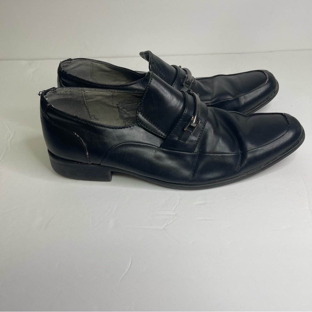 SM New York Mens Loafer Shoe Black Slip On 9M Dress Casual Harrison 66296
